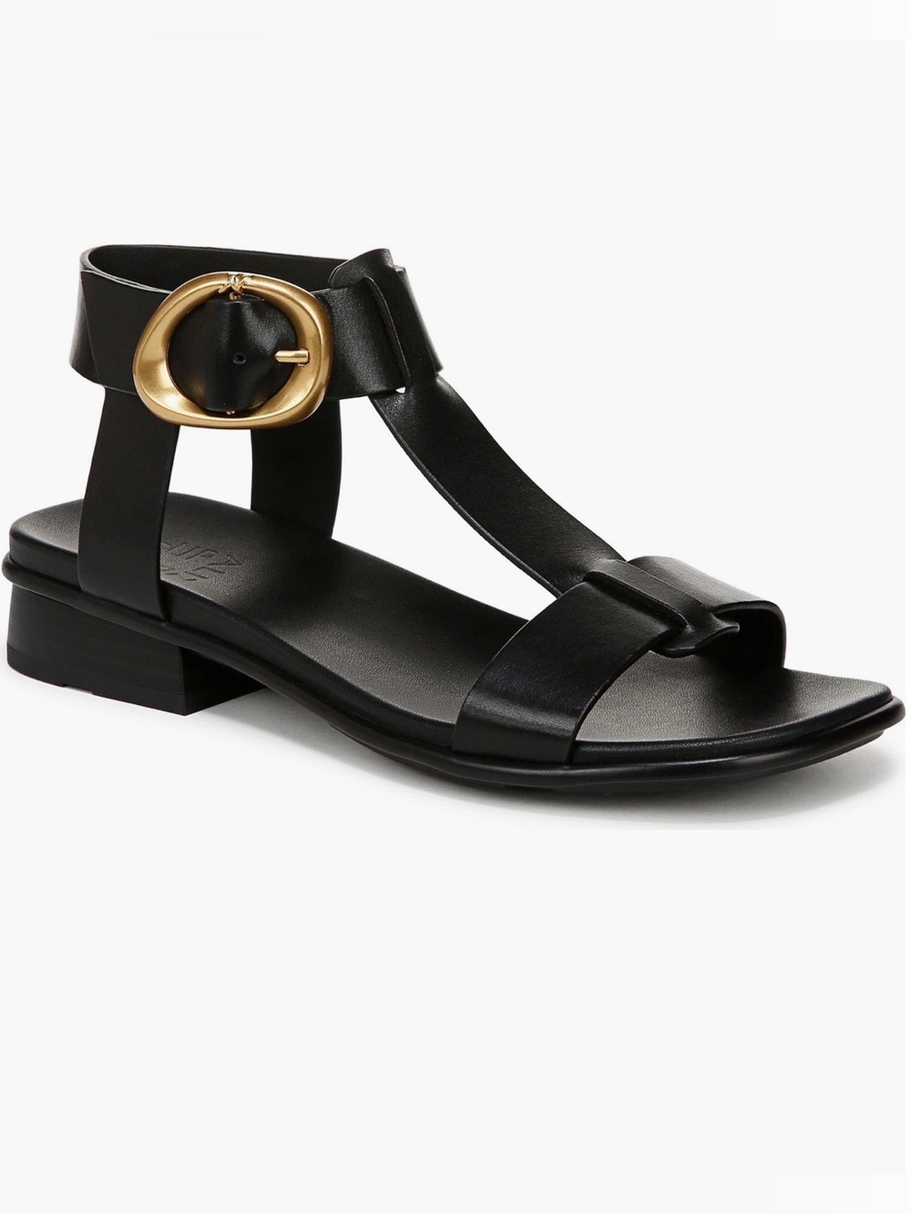 Naturalizer Women's Brandy T-Strap Block Heel Sandals- Size 8W